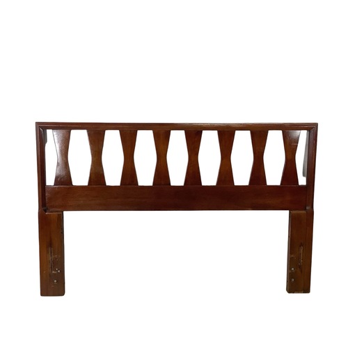 Used Sculptural MCM Walnut bowtie Headboard Full/Queen for sale on AptDeco