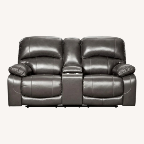 Used Ashley Furniture Hallstrung Reclining Loveseat Charcoal for sale on AptDeco