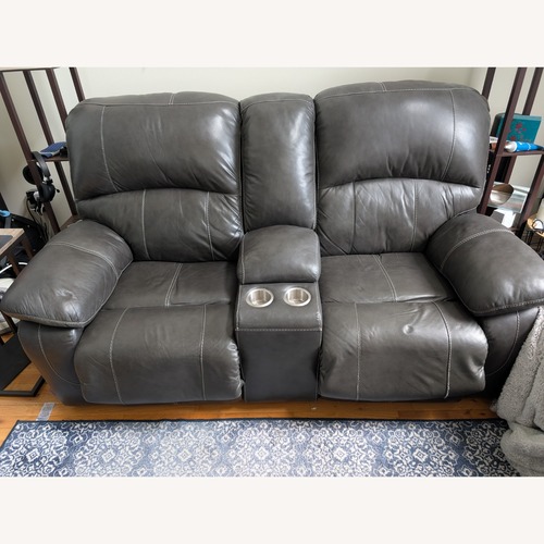Used Ashley Furniture Hallstrung Reclining Loveseat Charcoal for sale on AptDeco