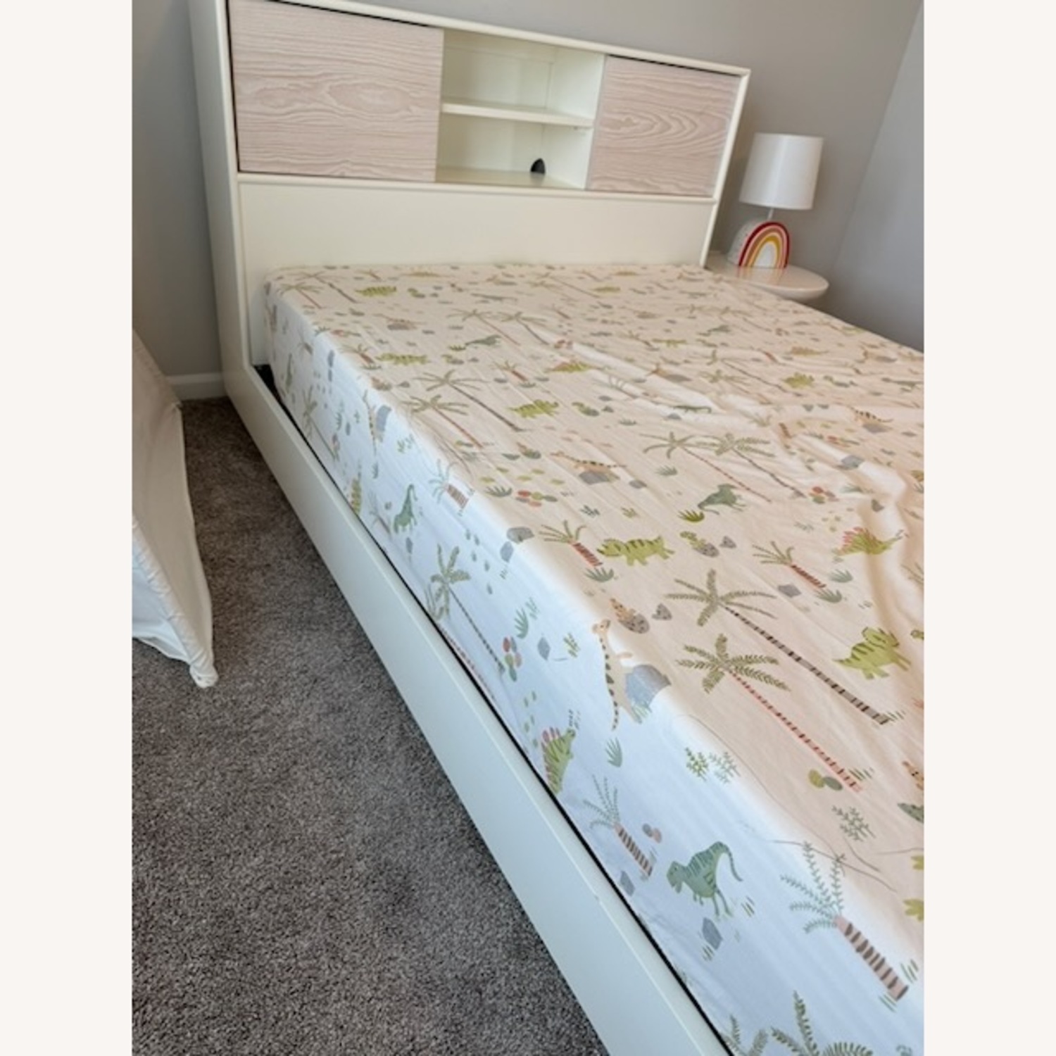  Modernist Storage Bed White & Wintered Wood Bed - image-4