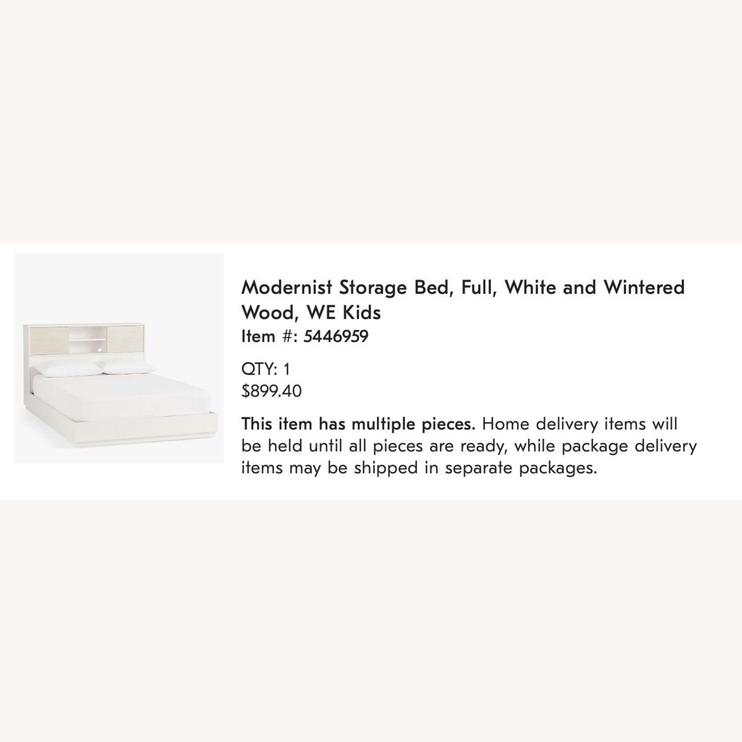  Modernist Storage Bed White & Wintered Wood Bed - image-5