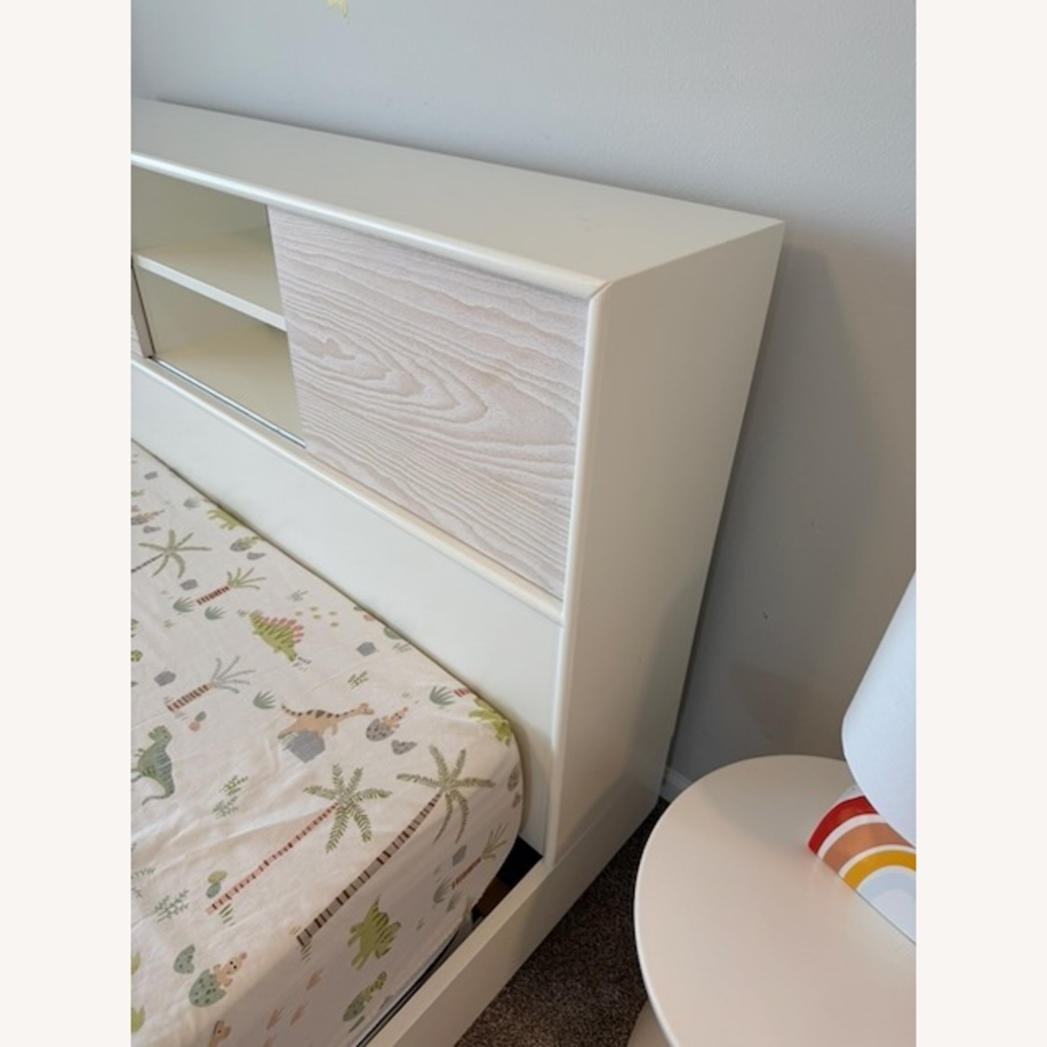  Modernist Storage Bed White & Wintered Wood Bed - image-2