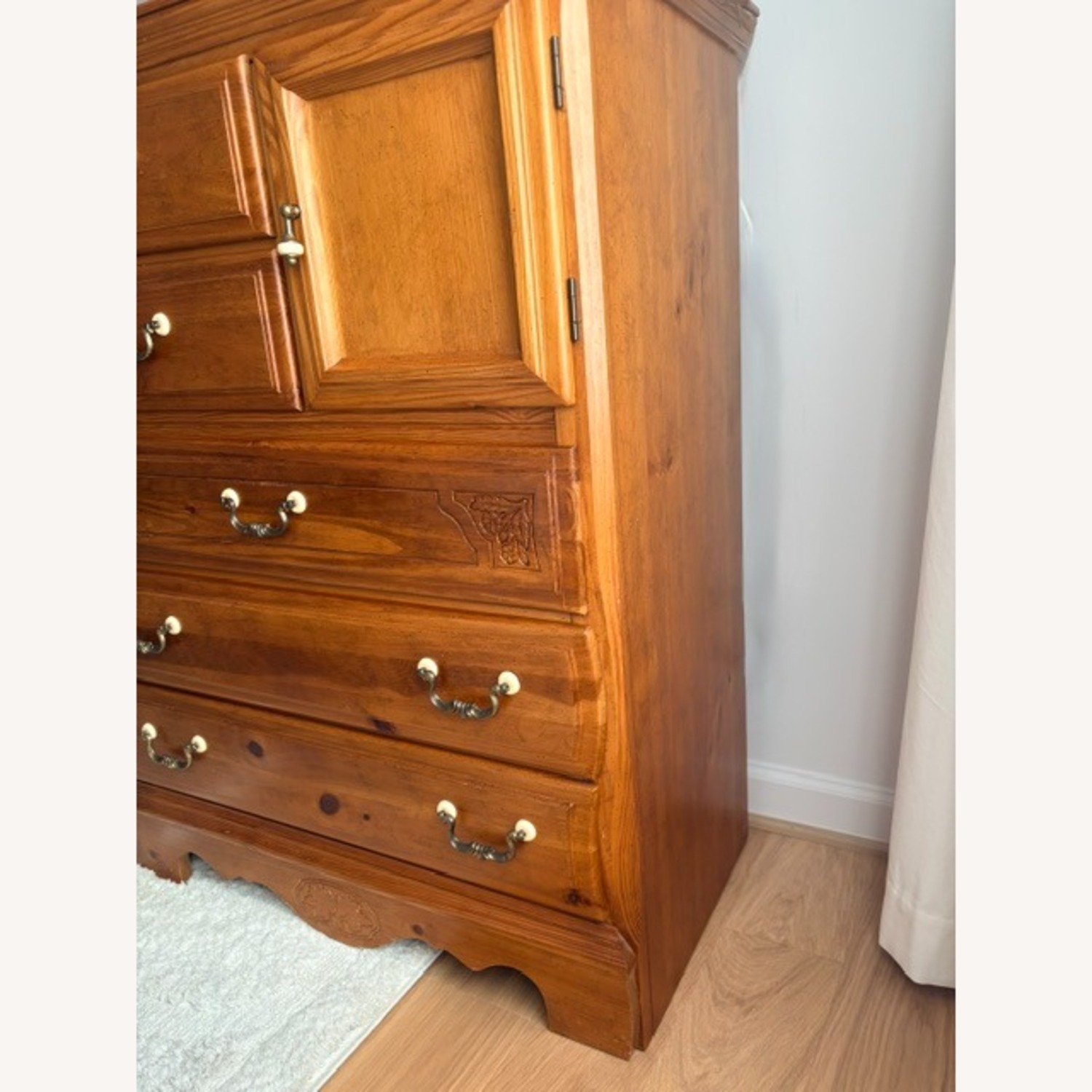 Light Brown Wood Dresser - image-2
