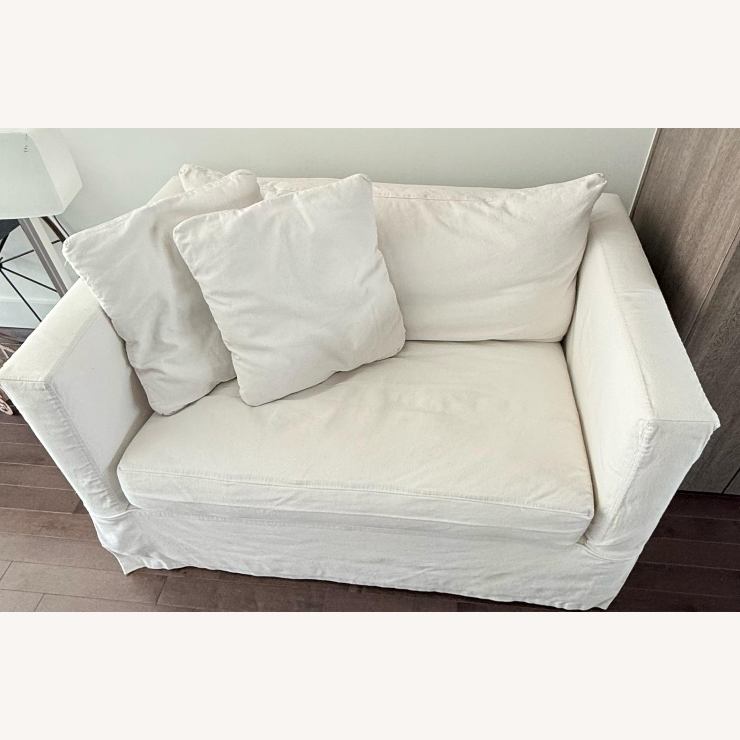 Crate & Barrel Willow II White 2 Seater Sofa - image-3