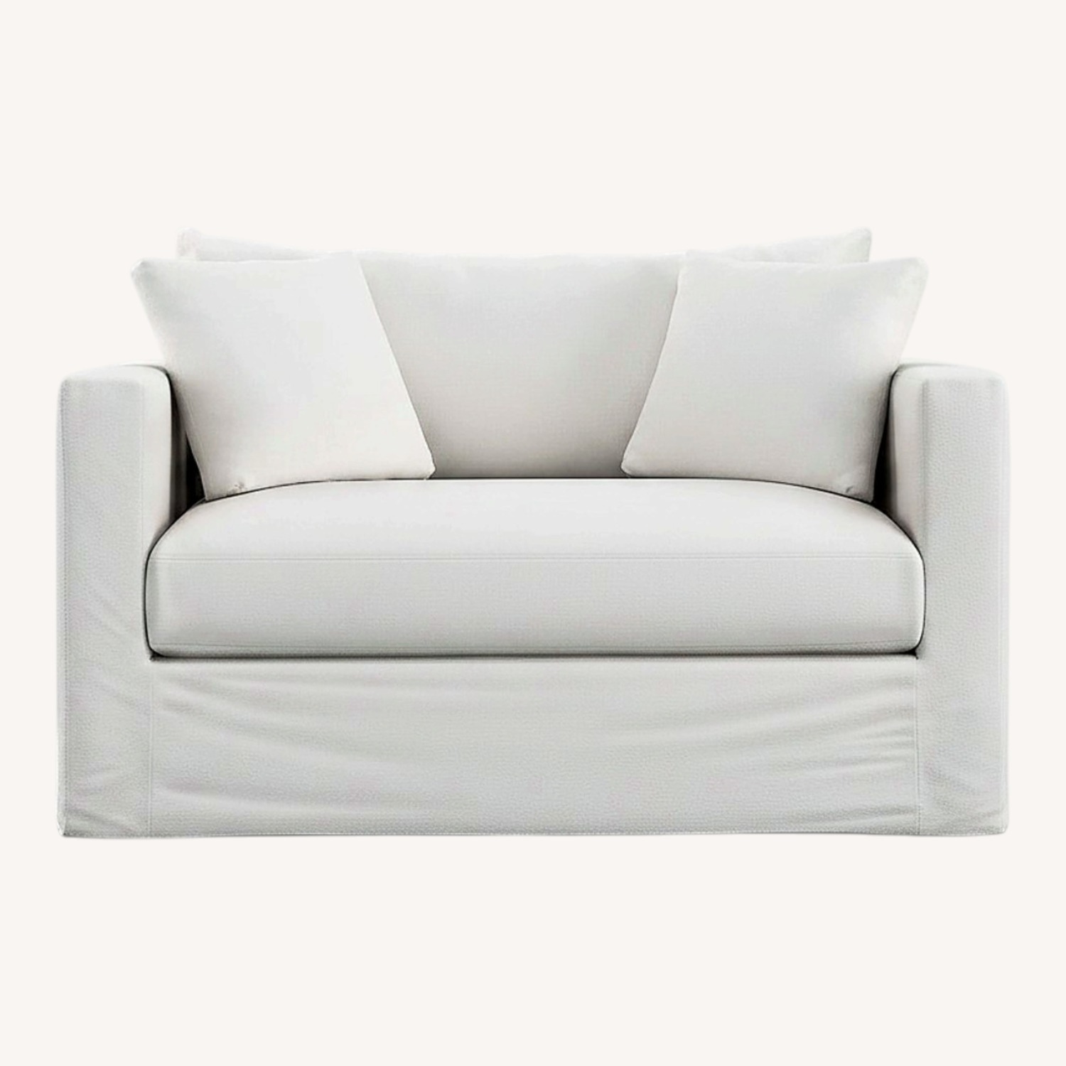 Crate & Barrel Willow II White 2 Seater Sofa - image-1