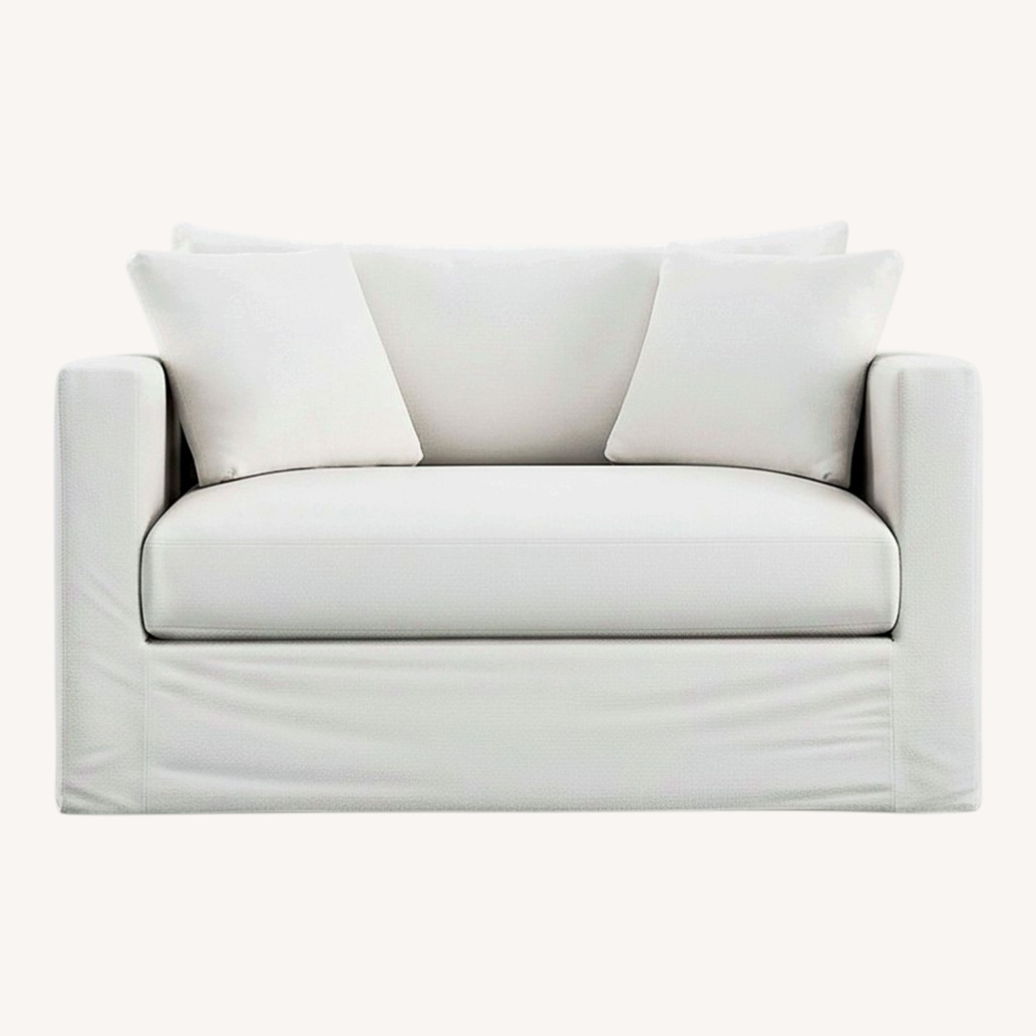 Crate & Barrel Willow II White 2 Seater Sofa - image-0