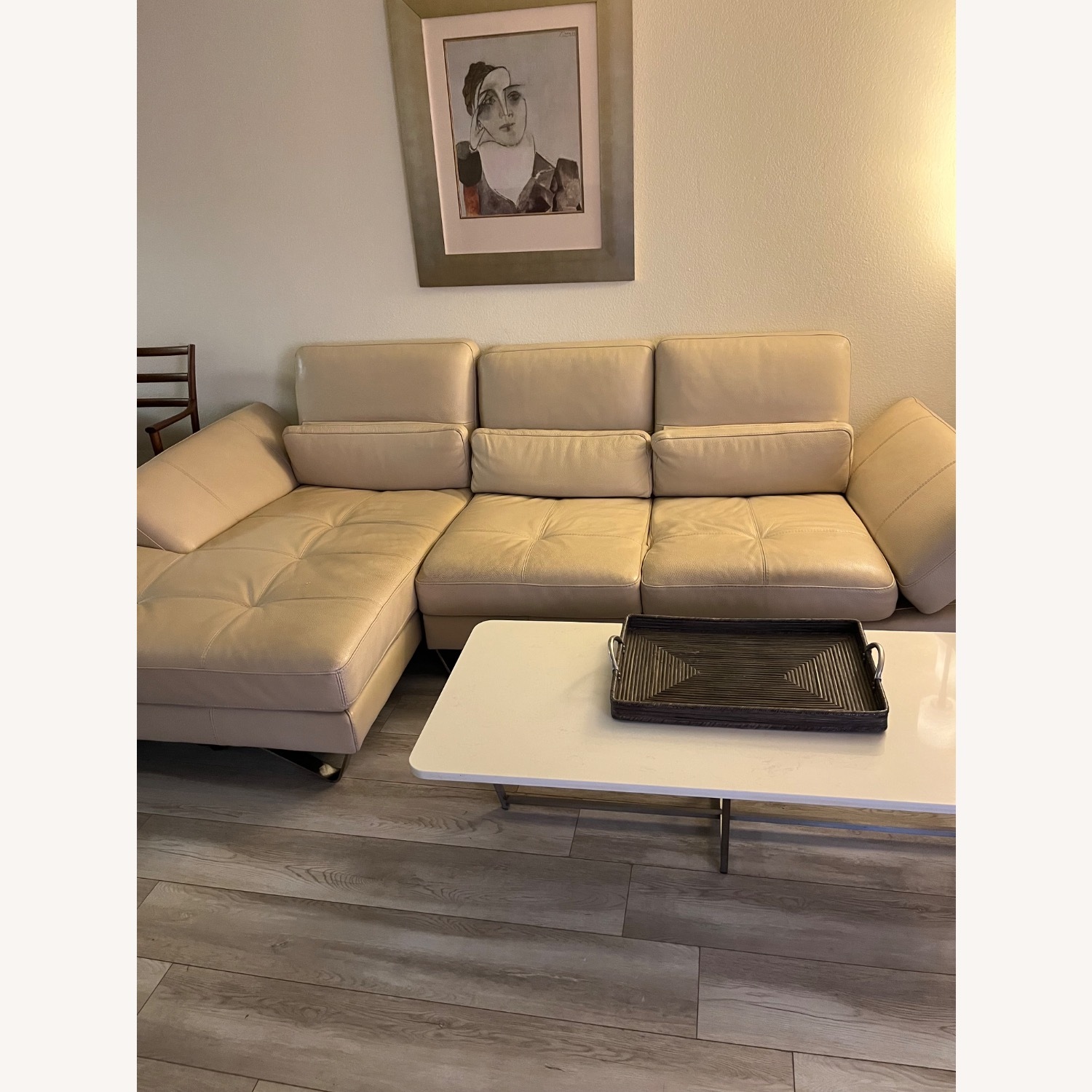 Italian Leather Couch - image-1