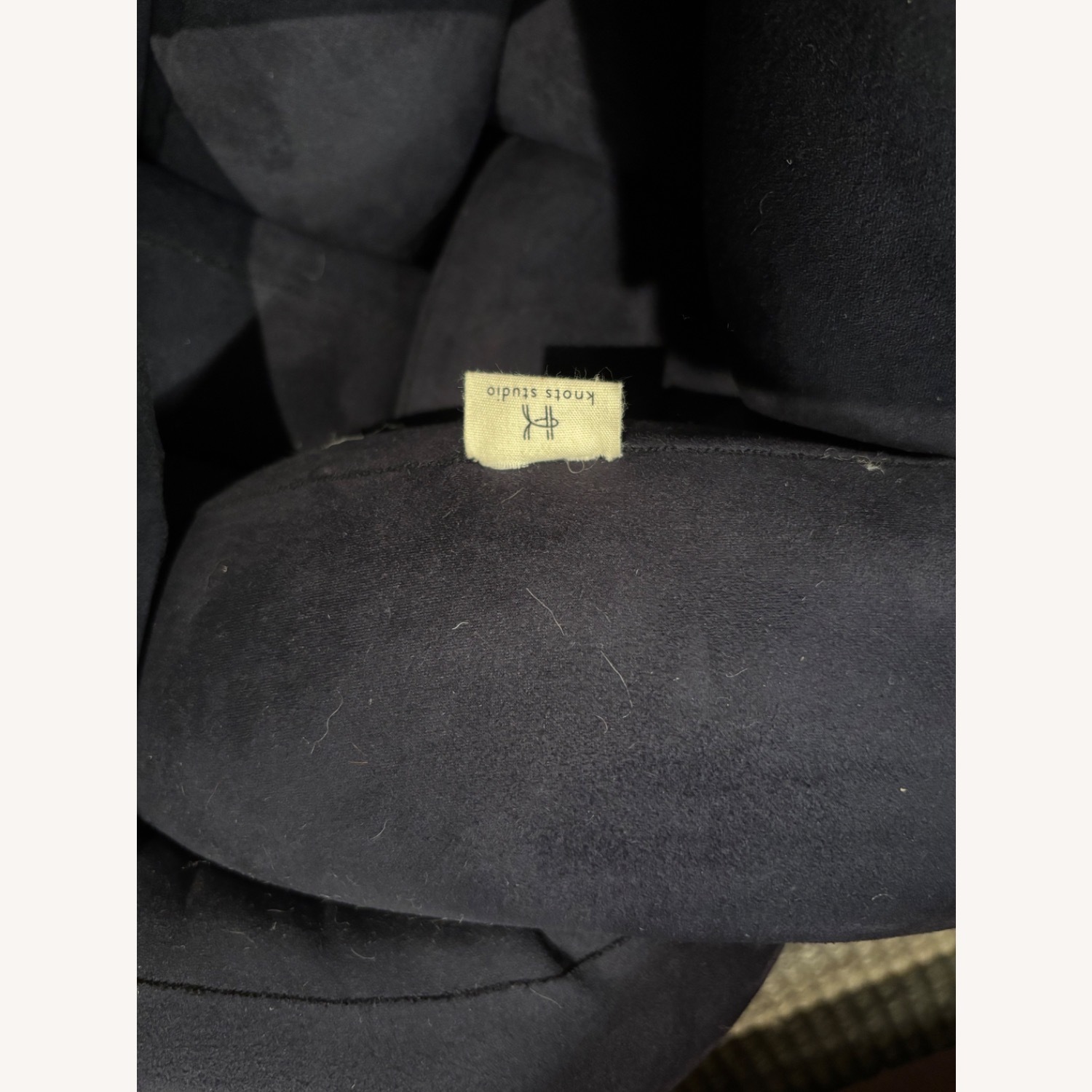 Knots Studio Navy Ottoman - image-3