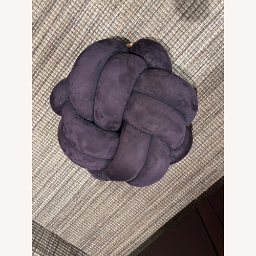 Used Knots Studio Navy Ottoman for sale on AptDeco