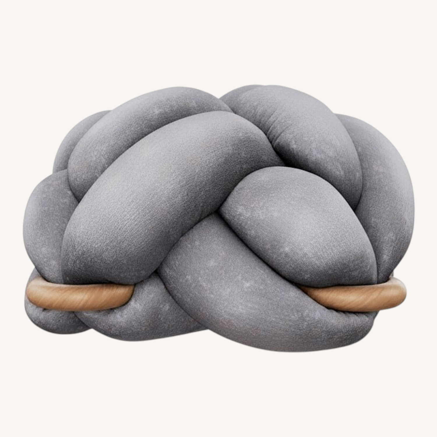 Knots Studio Navy Ottoman - image-0