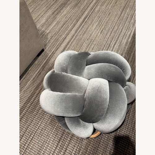 Used Light Gray Velvet Pillow for sale on AptDeco