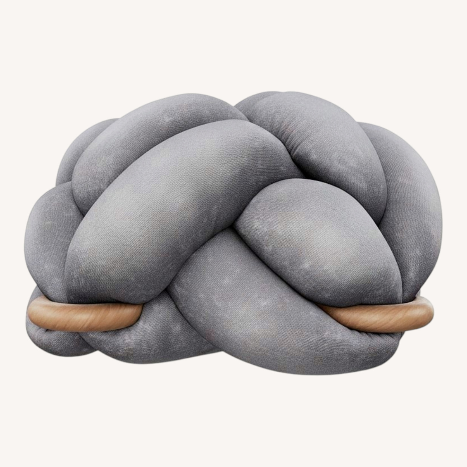 Light Gray Velvet Pillow - image-0
