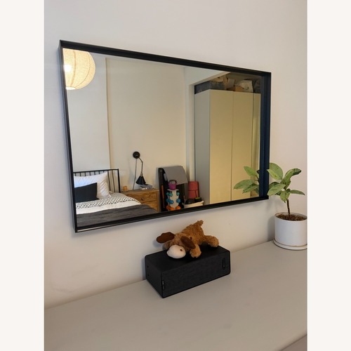Used West Elm Deep Frame Rectangle Thin Metal Wall Mirror for sale on AptDeco