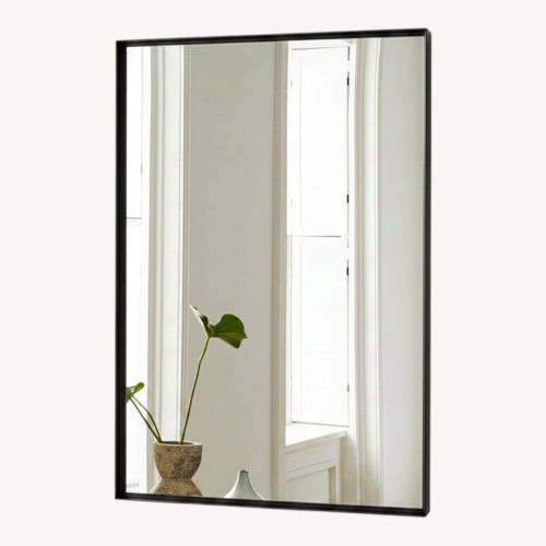 Used West Elm Deep Frame Rectangle Thin Metal Wall Mirror for sale on AptDeco
