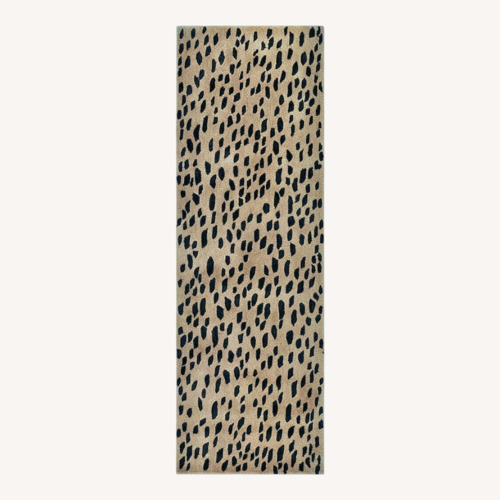 Used Safavieh Wool Leopard Runner Rug 12' x 2.6' for sale on AptDeco