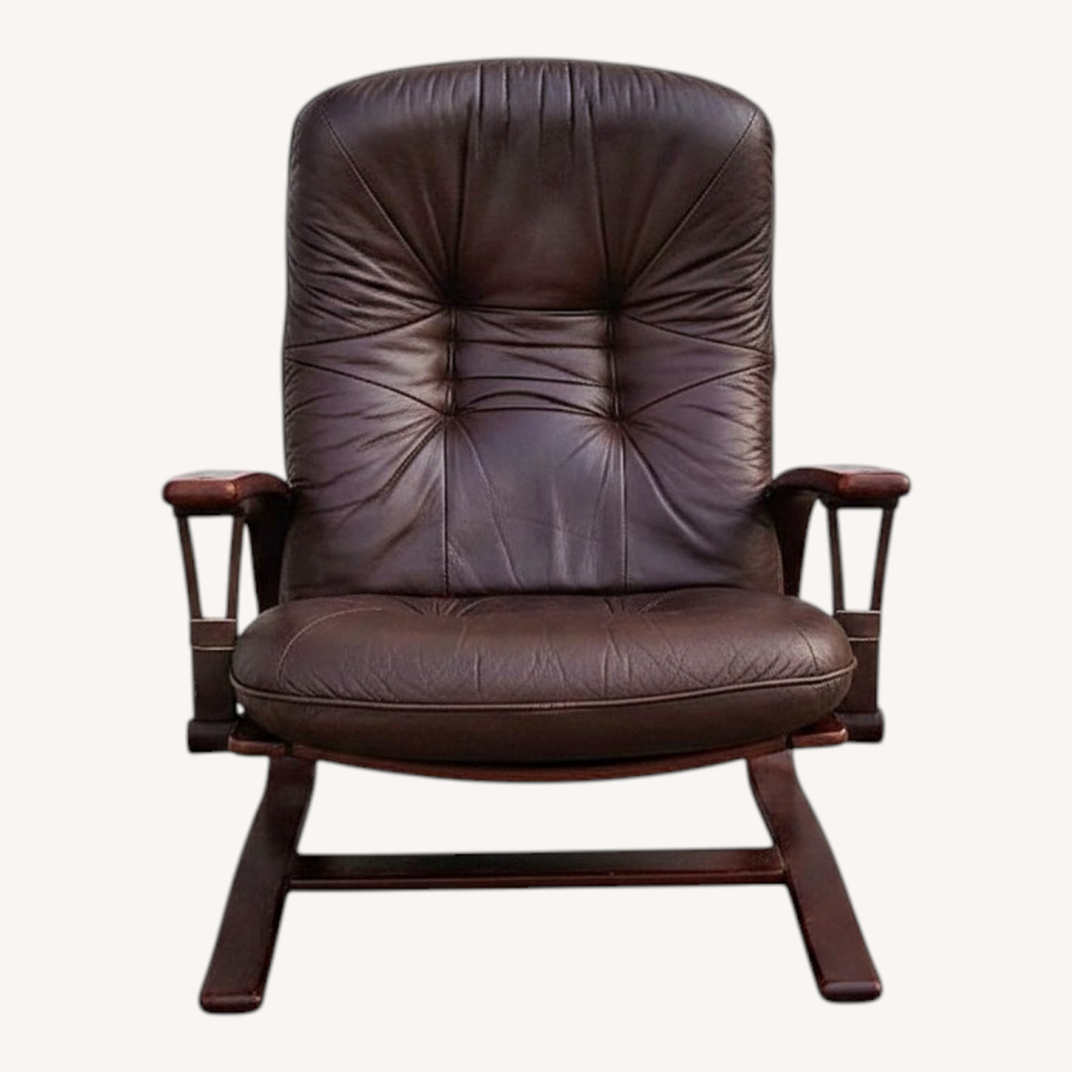 Vintage/Antique Finds Dark Brown Leather Recliner - image-0