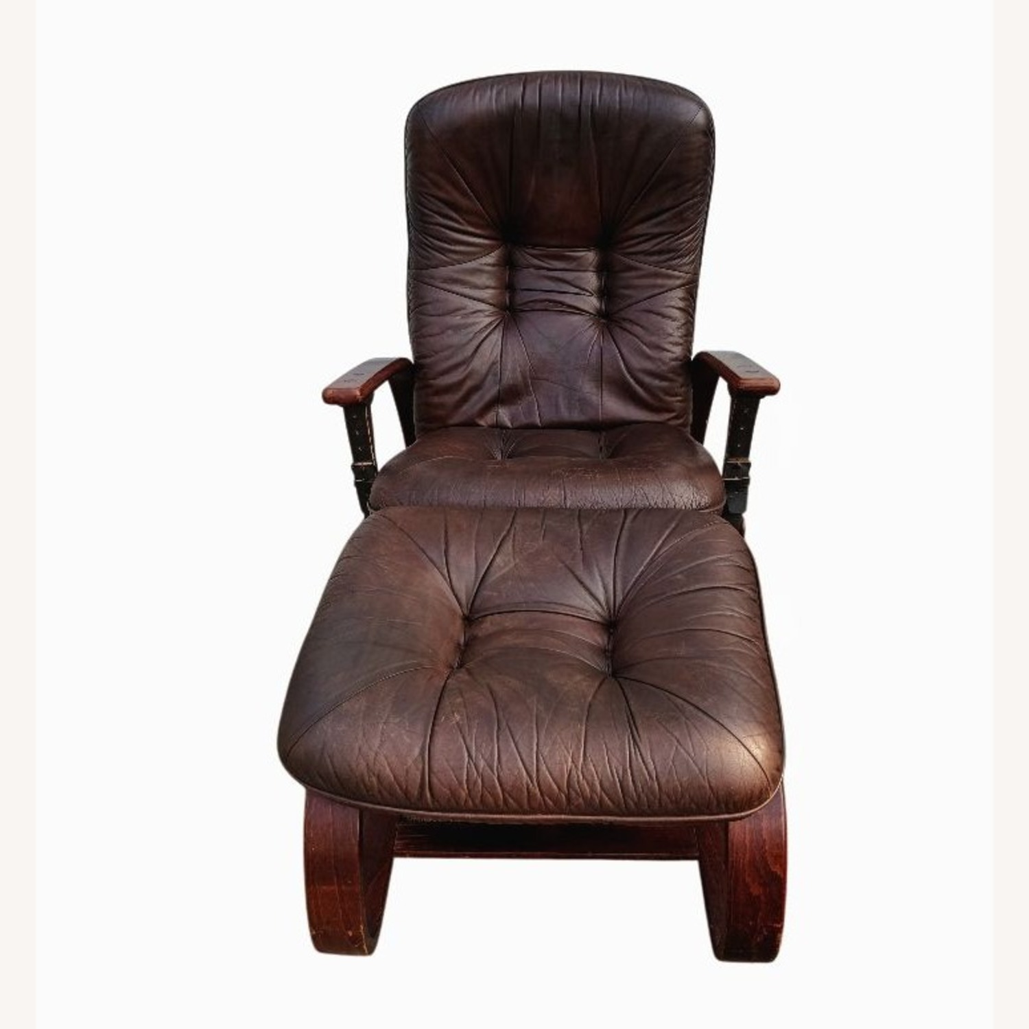 Vintage/Antique Finds Dark Brown Leather Recliner - image-5