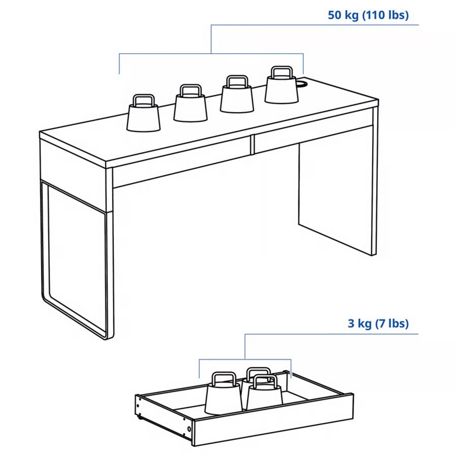 IKEA Dark Brown Wood Desk - image-6