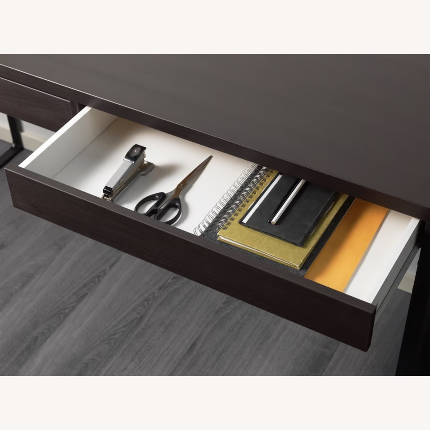 IKEA Dark Brown Wood Desk - image-2