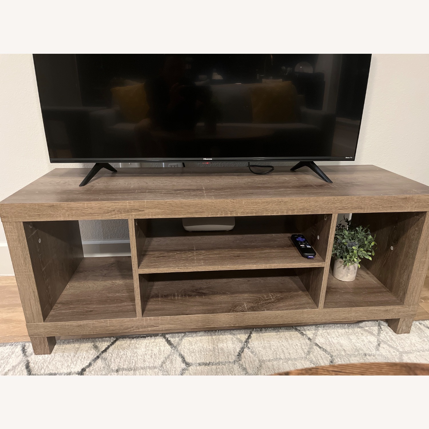 Natural Wood Media Storage - image-1