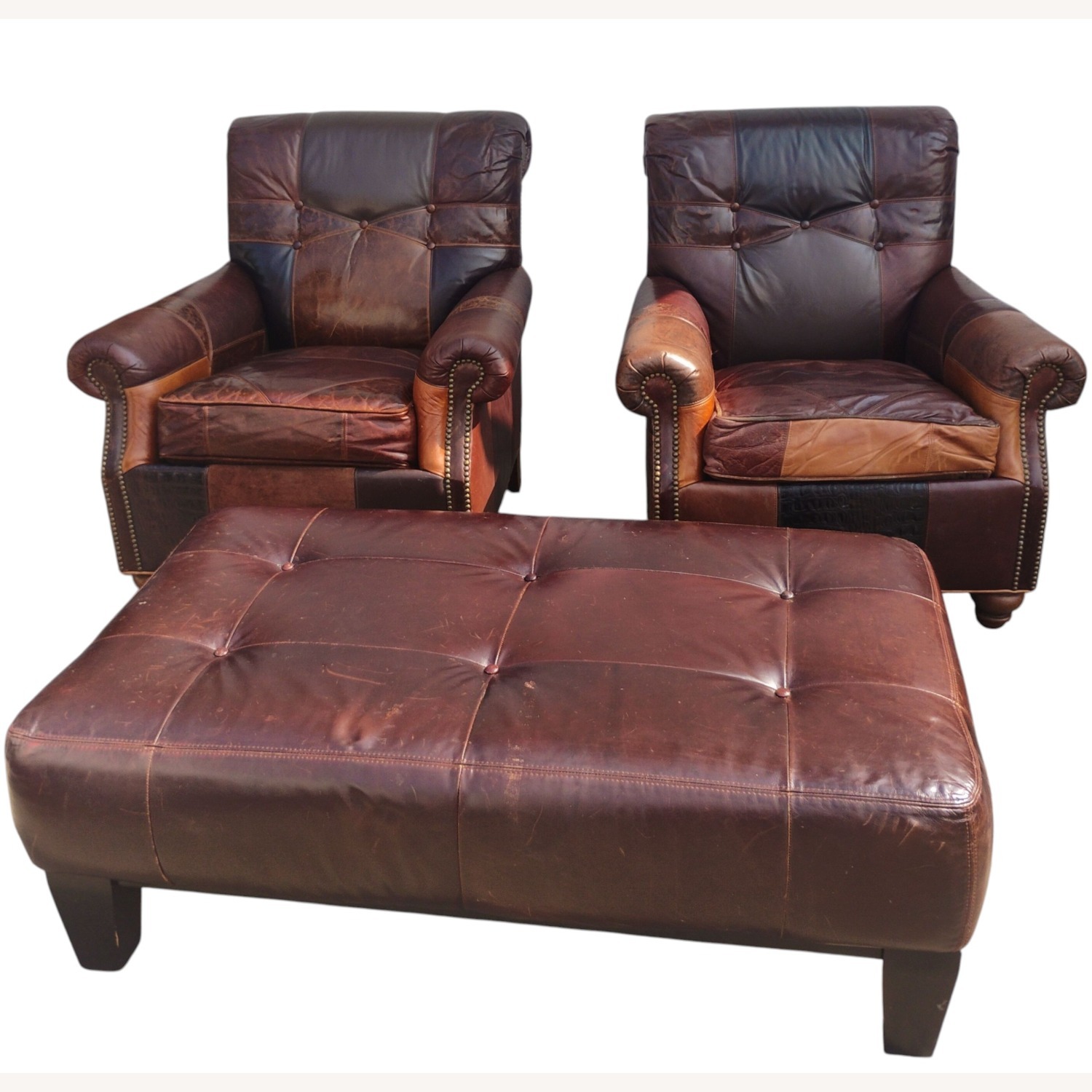 Vintage/Antique Finds Dark Brown Leather Armchair - image-2