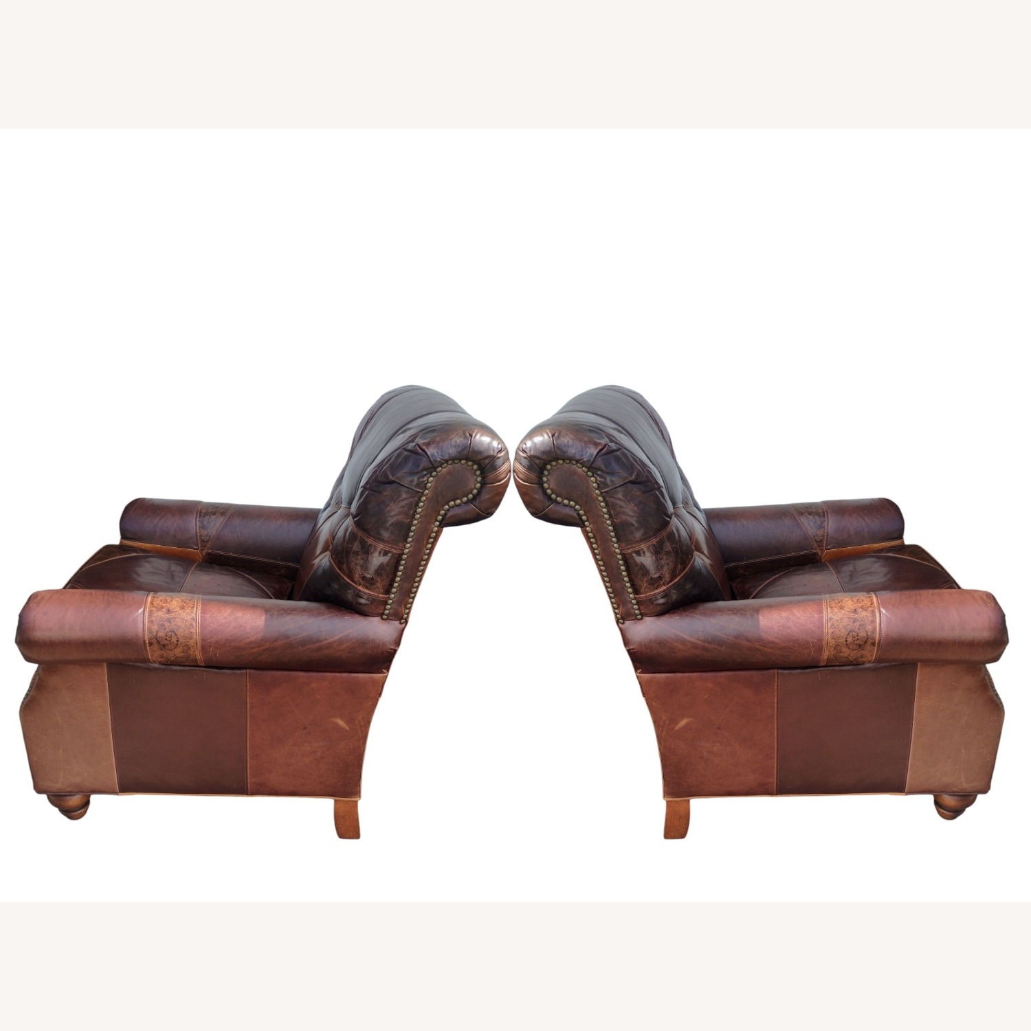 Vintage/Antique Finds Dark Brown Leather Armchair - image-12