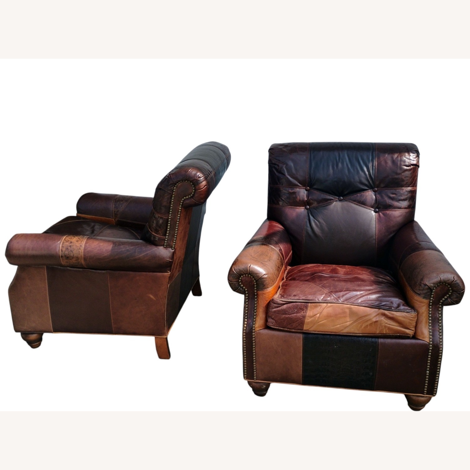 Vintage/Antique Finds Dark Brown Leather Armchair - image-19