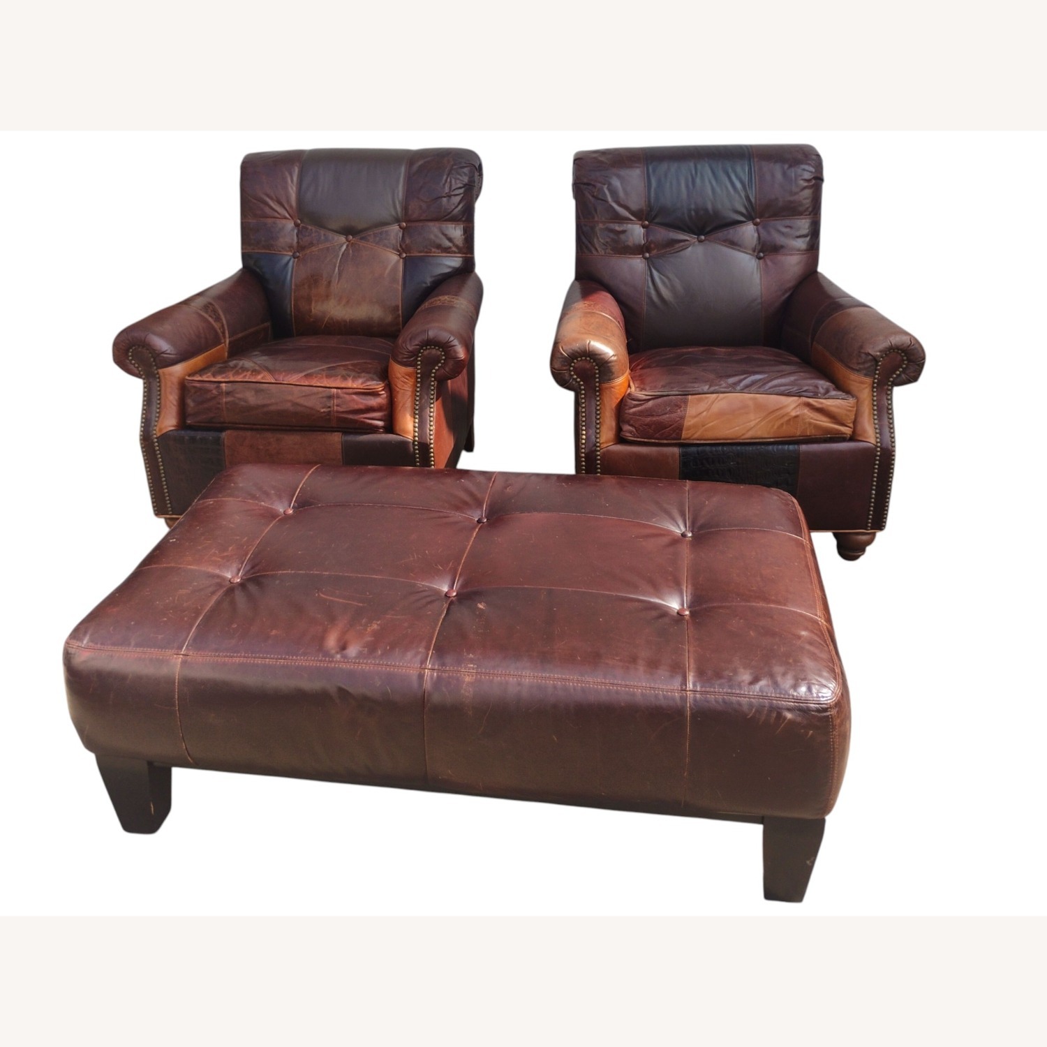 Vintage/Antique Finds Dark Brown Leather Armchair - image-13