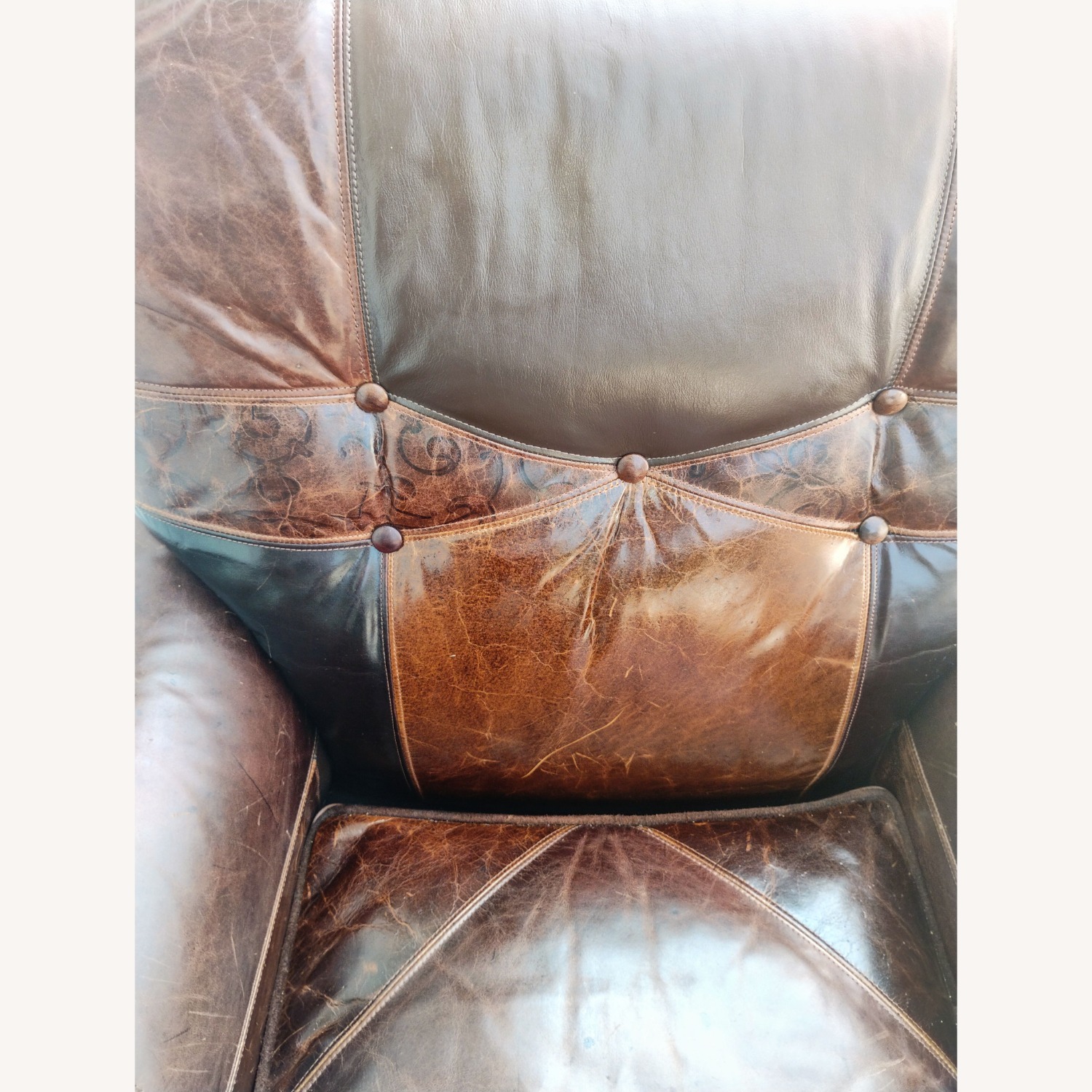 Vintage/Antique Finds Dark Brown Leather Armchair - image-16