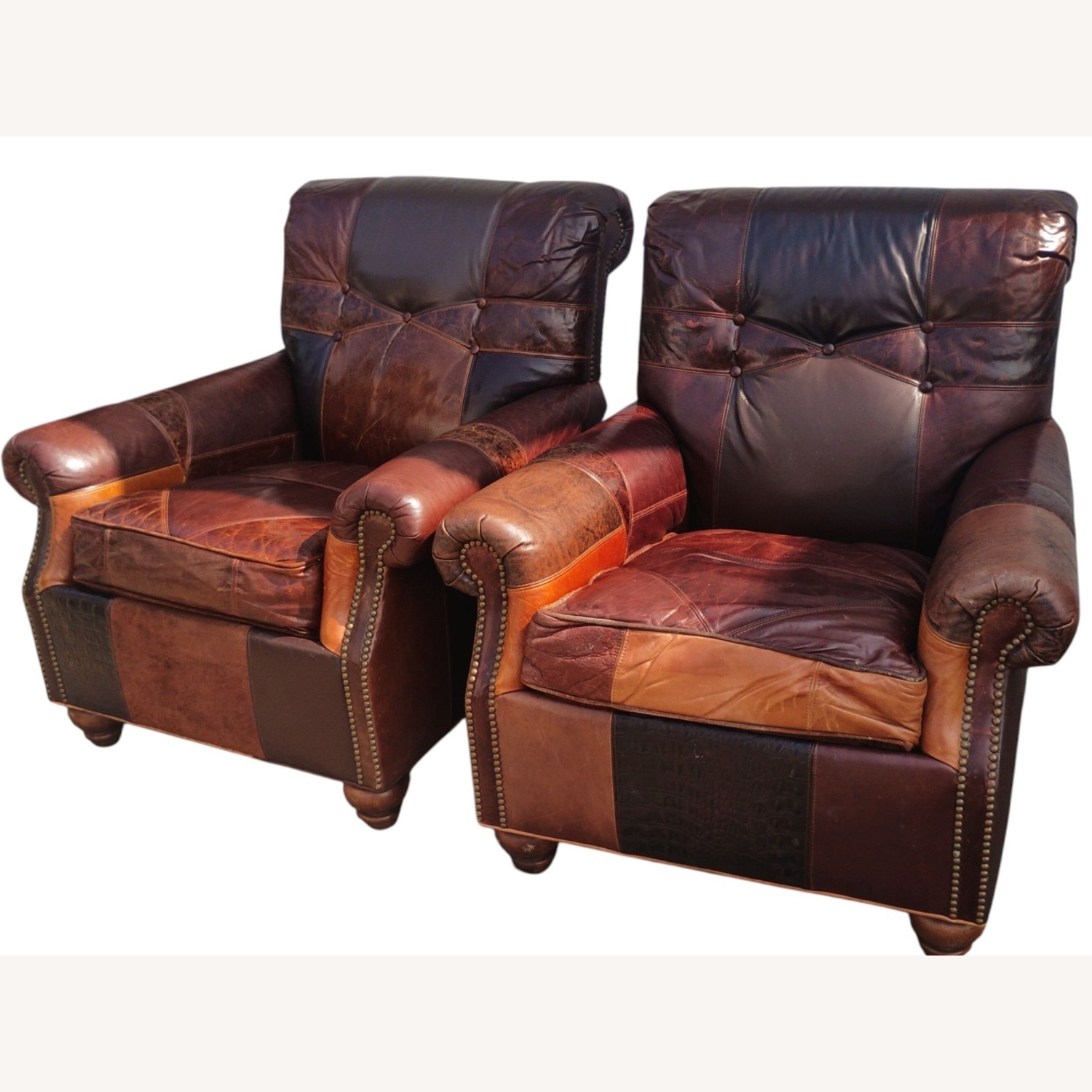 Vintage/Antique Finds Dark Brown Leather Armchair - image-6
