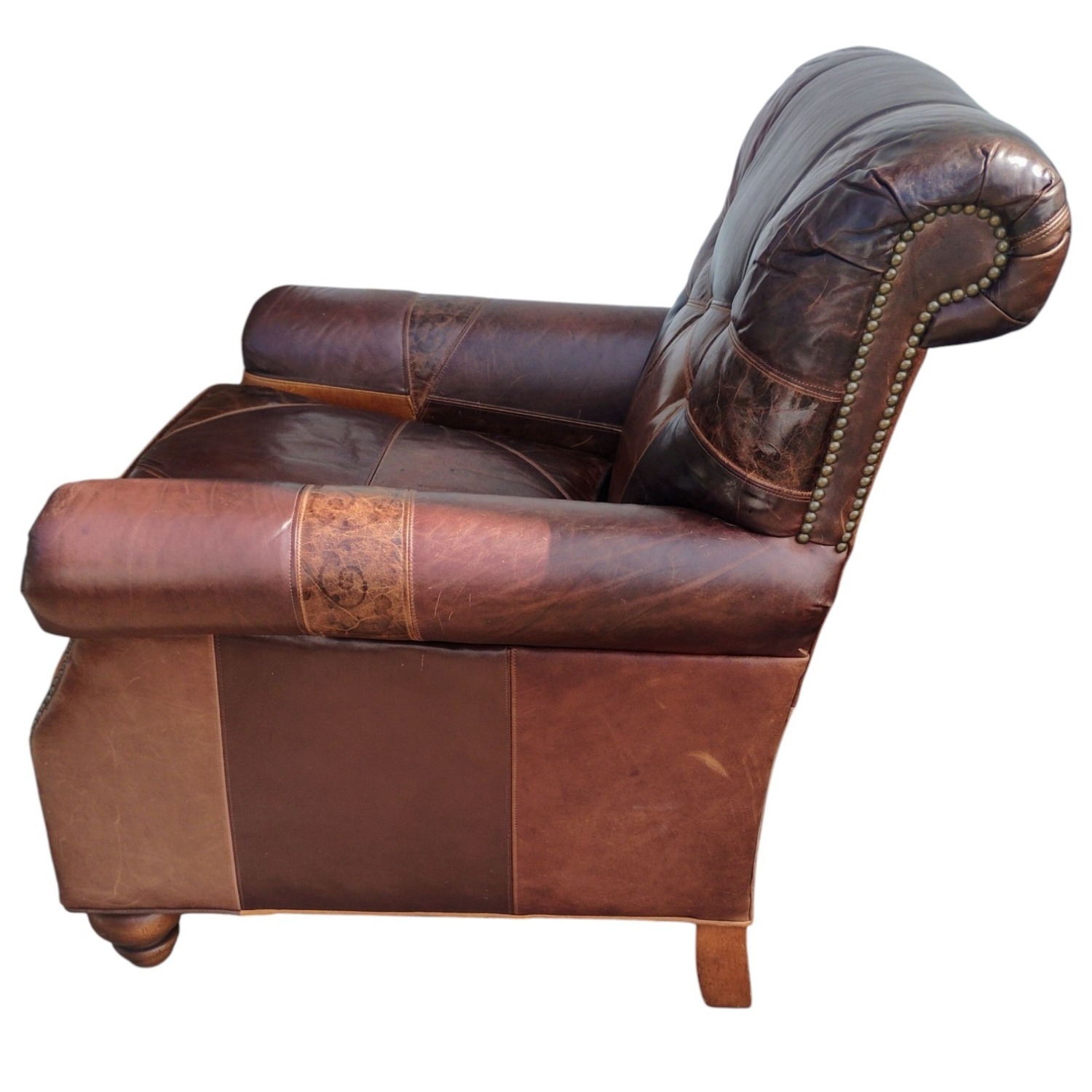 Vintage/Antique Finds Dark Brown Leather Armchair - image-7