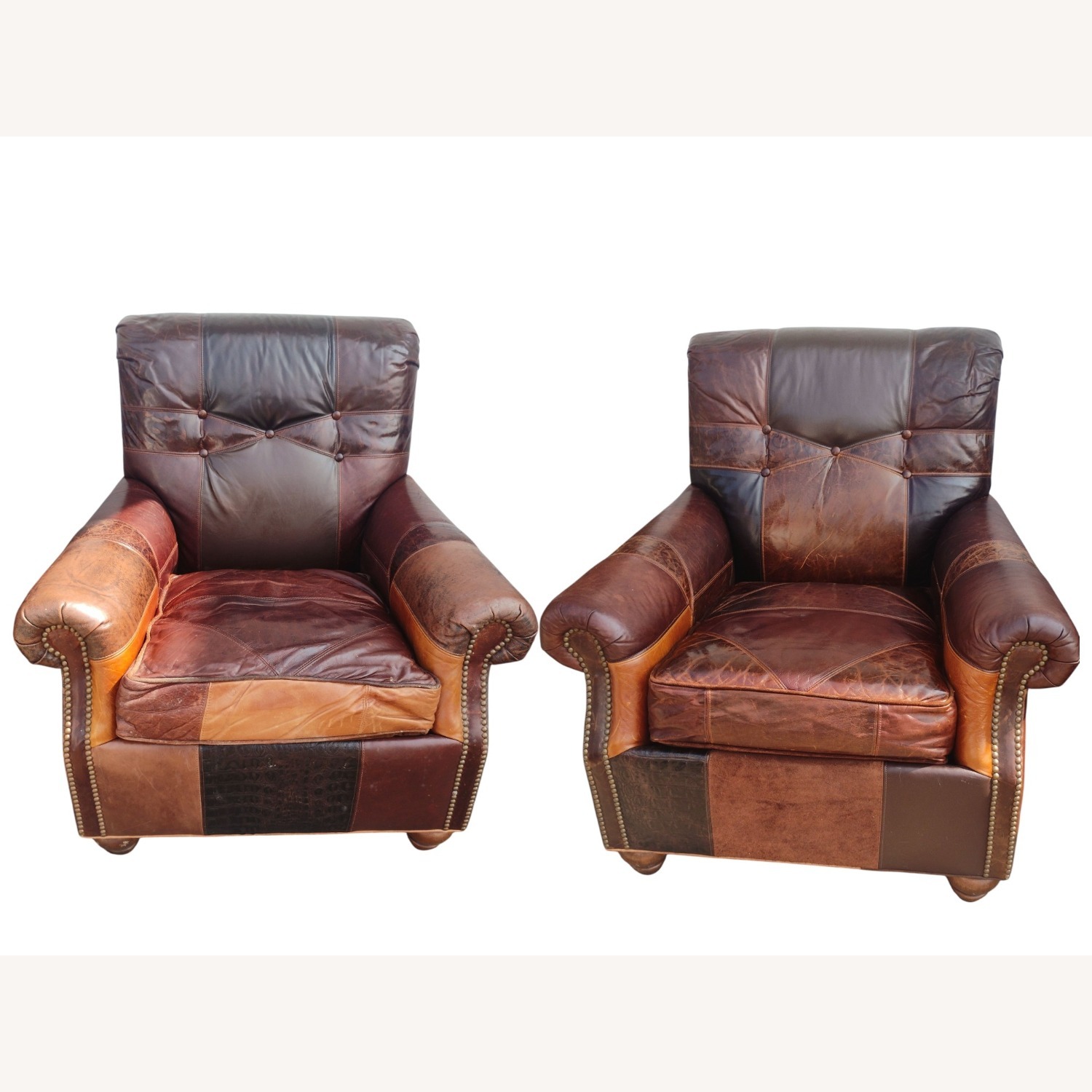 Vintage/Antique Finds Dark Brown Leather Armchair - image-9