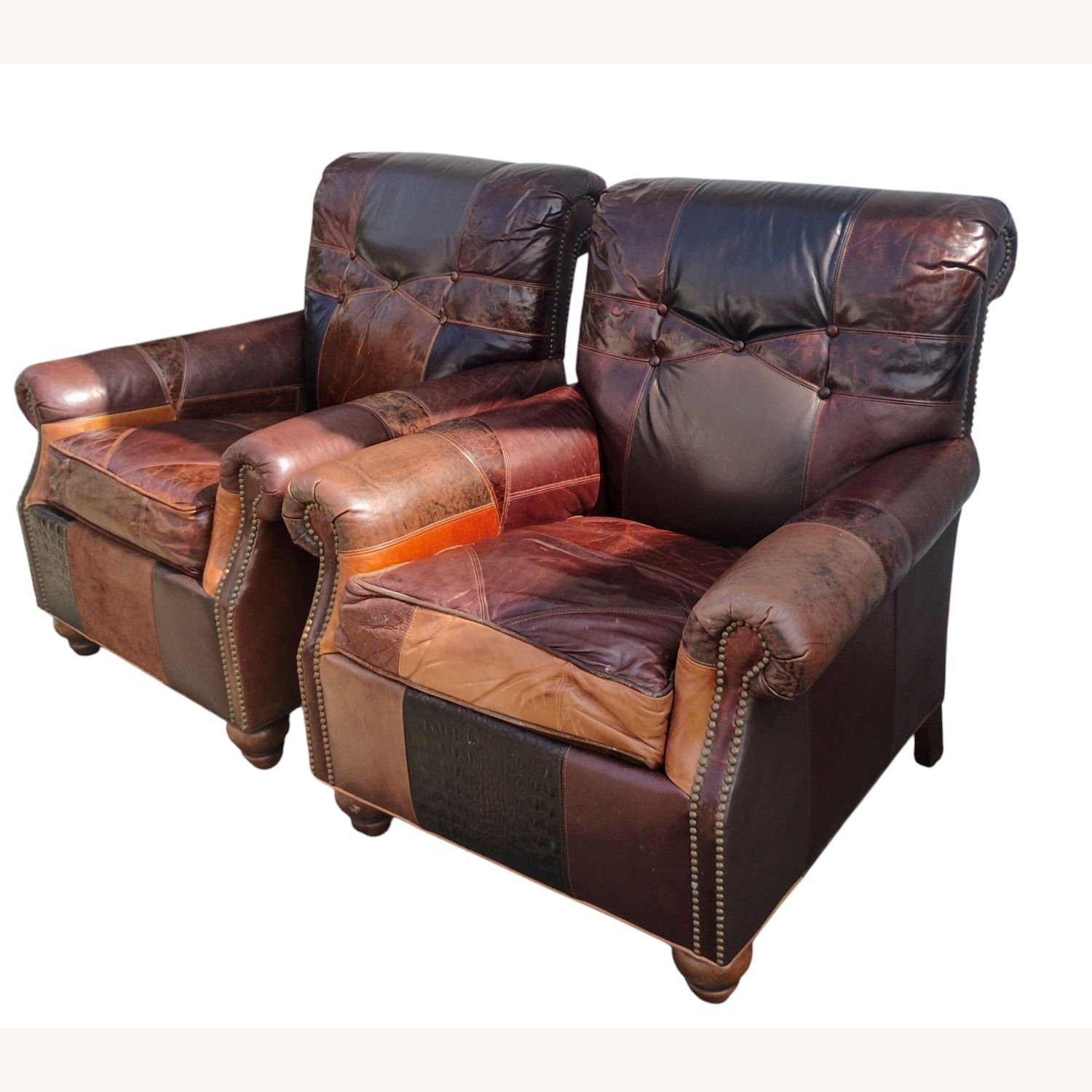 Vintage/Antique Finds Dark Brown Leather Armchair - image-11