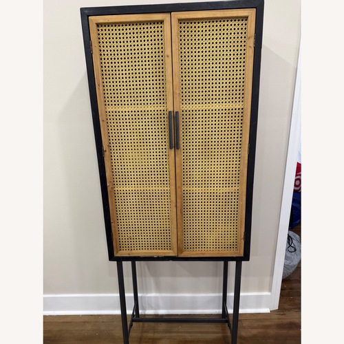 Used West Elm Dolores Natural Wood Armoire for sale on AptDeco