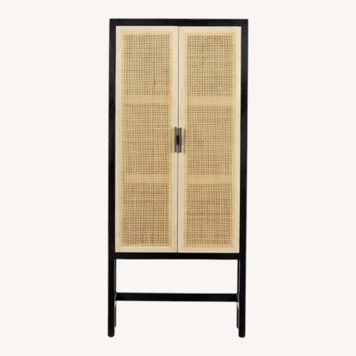 Used West Elm Dolores Natural Wood Armoire for sale on AptDeco