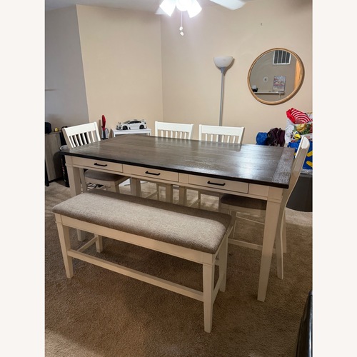 Used Bob's Discount Furniture Montana 6 Piece Dining Set for sale on AptDeco