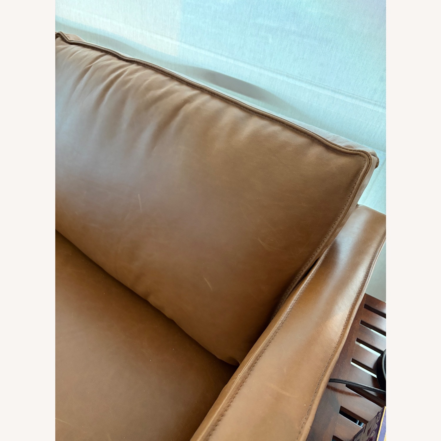 West Elm Axel 89’ Sofa - Nut Brown - image-6