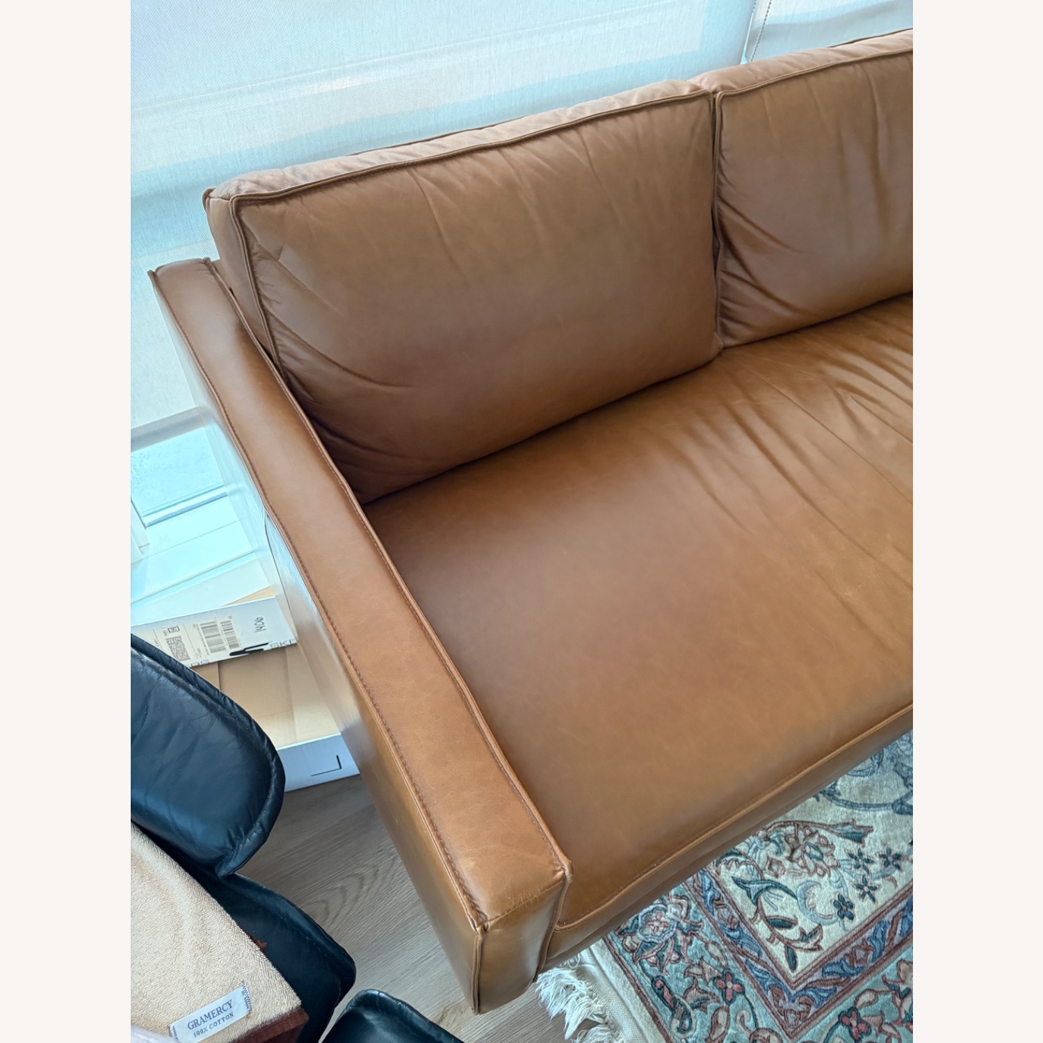 West Elm Axel 89’ Sofa - Nut Brown - image-3