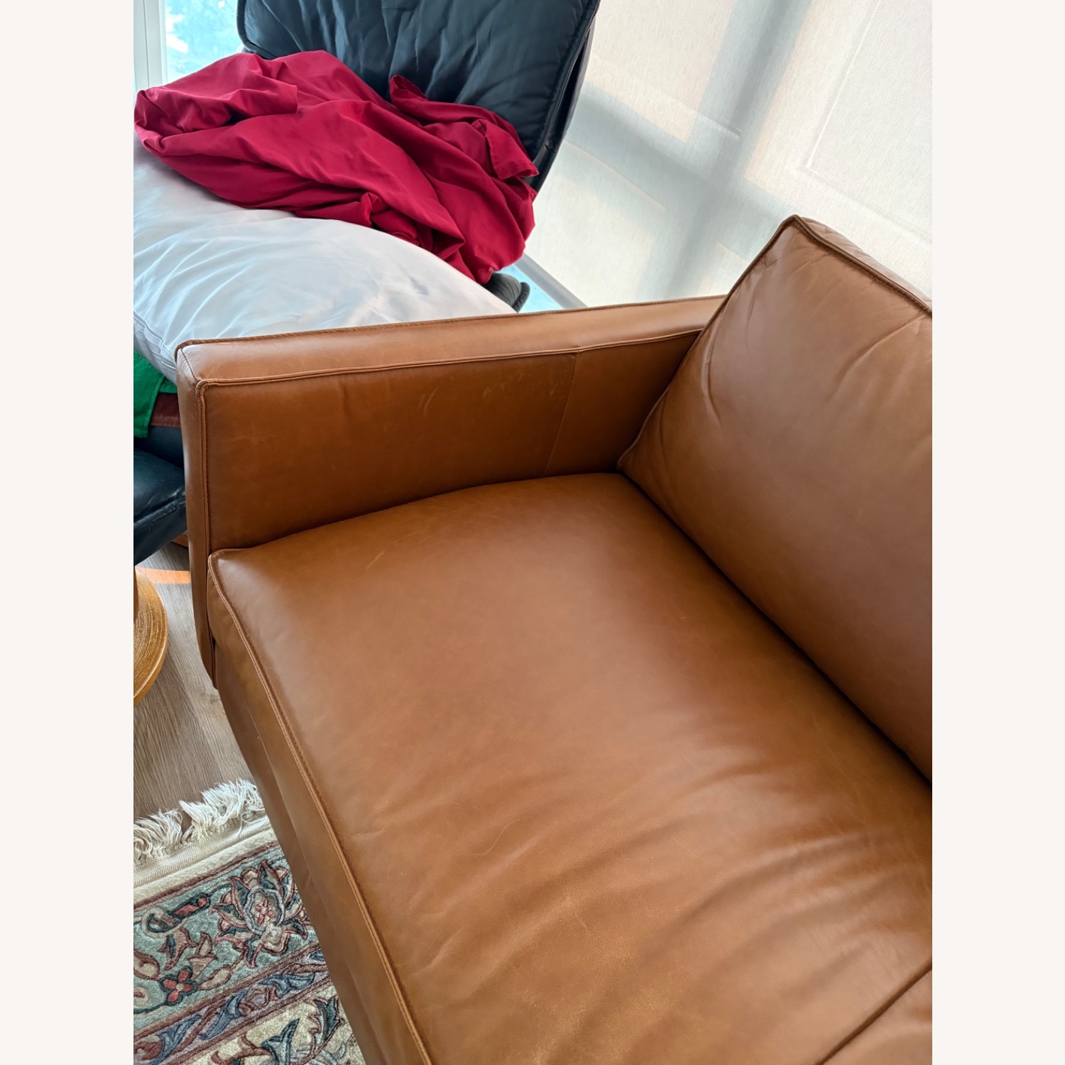 West Elm Axel 89’ Sofa - Nut Brown - image-4