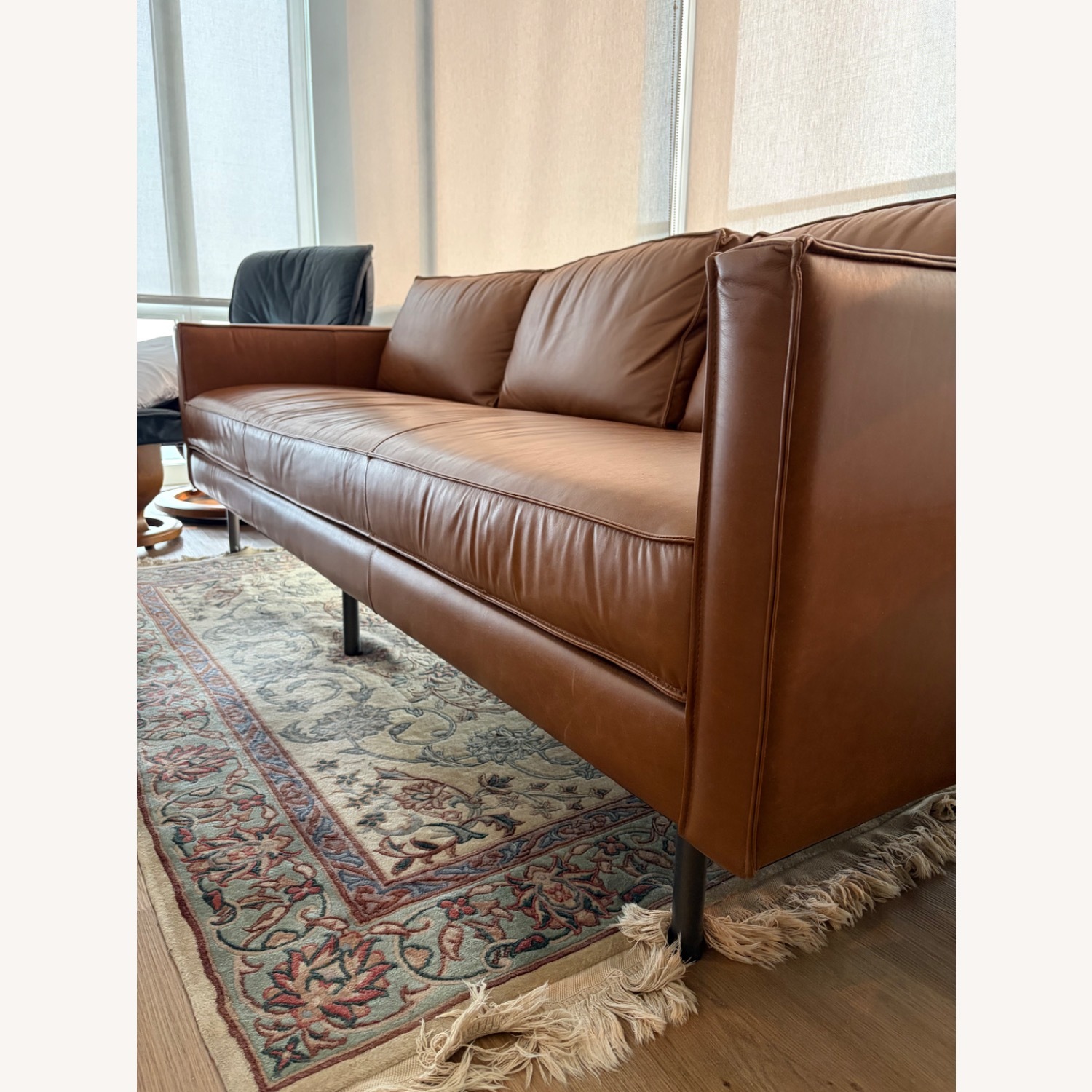West Elm Axel 89’ Sofa - Nut Brown - image-1