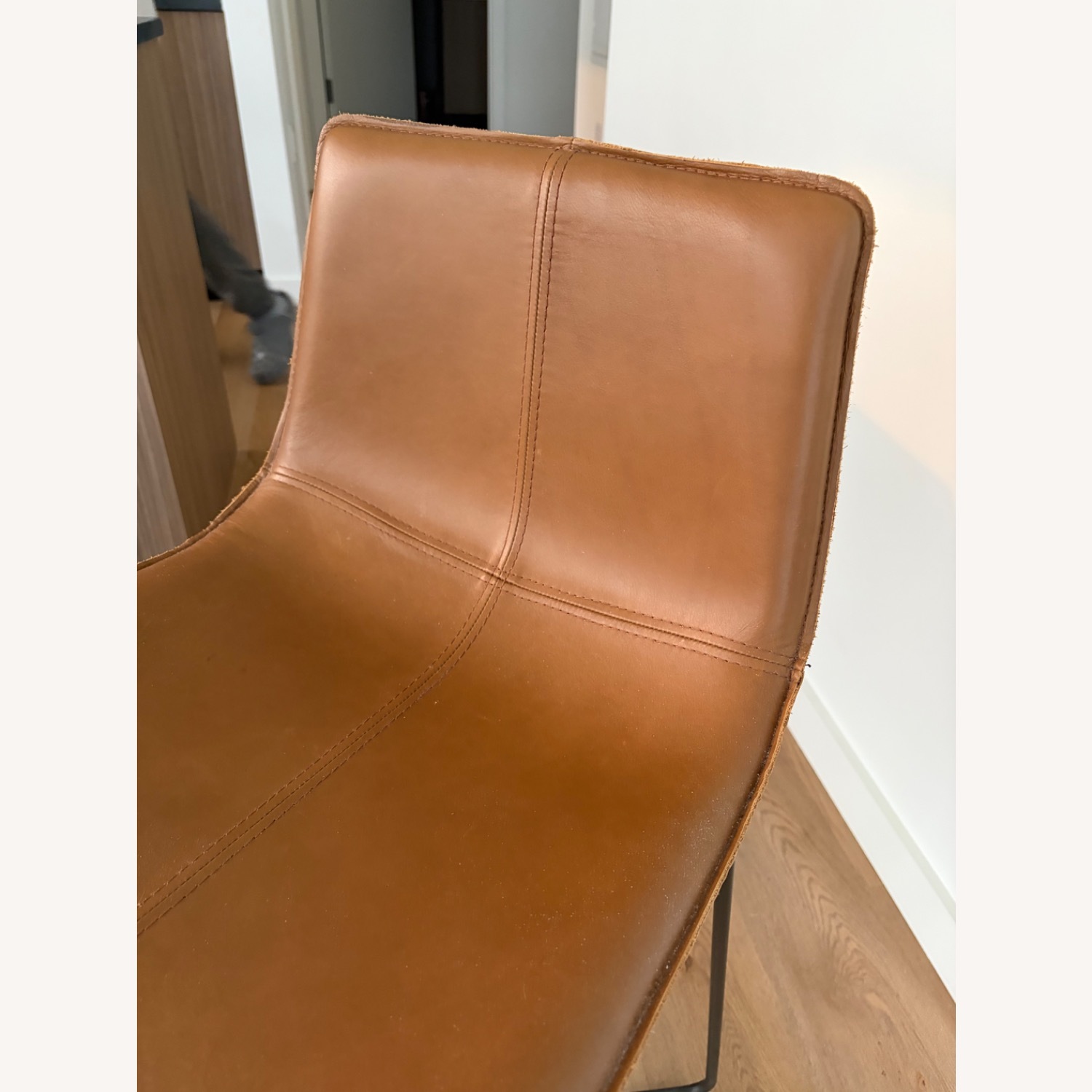 Slope Leather Bar Stools - Nut Brown (3) - image-3