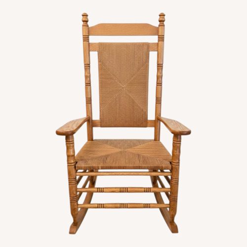 Used Dark Brown Wood Accent Chair for sale on AptDeco