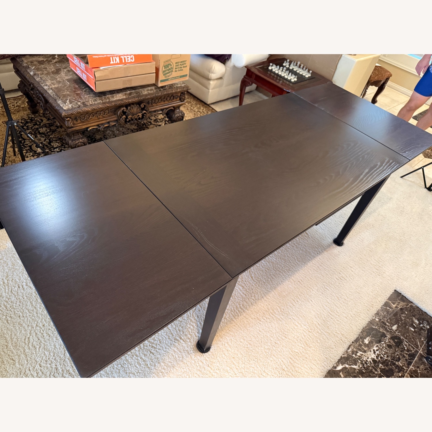 Dark Brown Dining Table - image-3