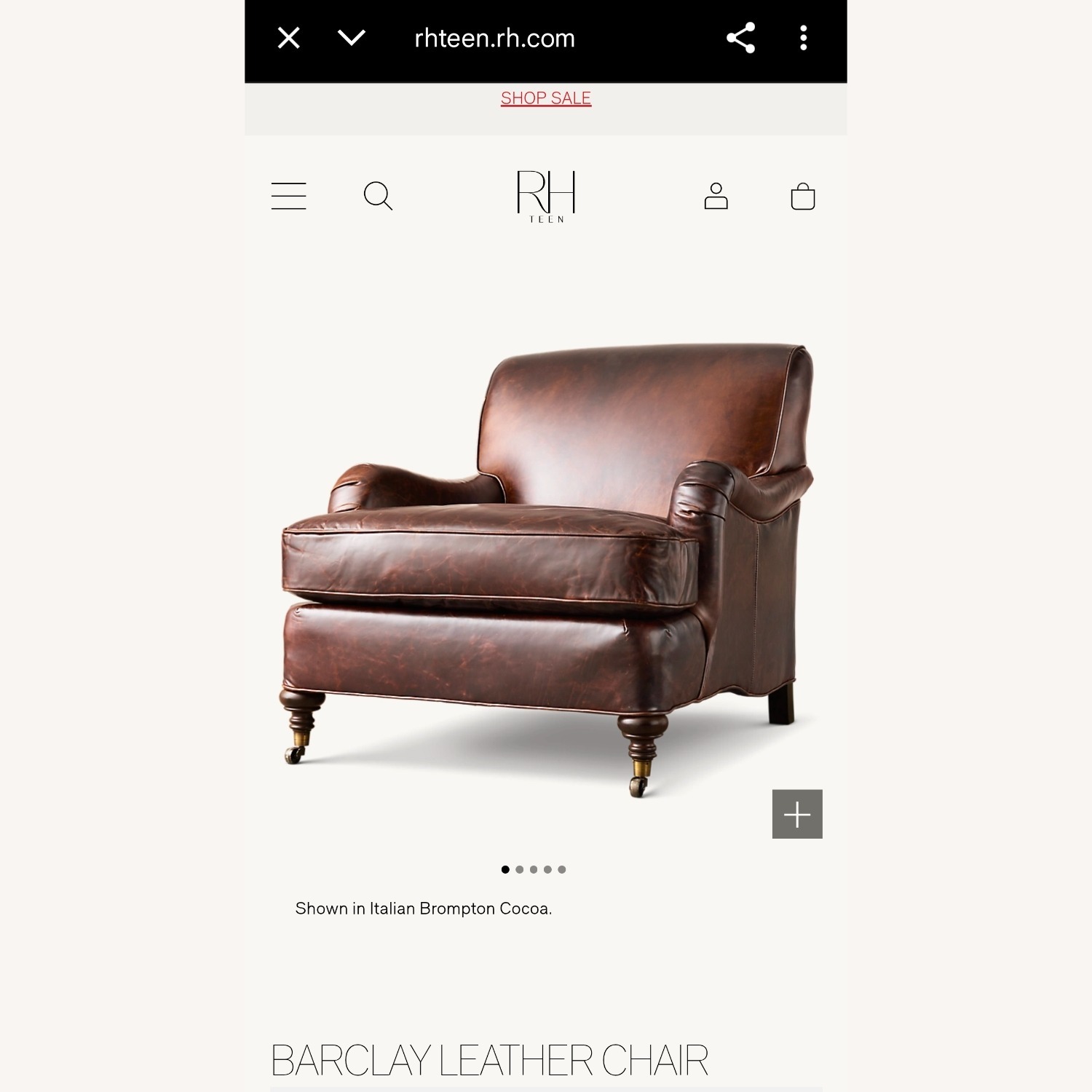 Restoration Hardware Barclay English Classic Armchair - image-1