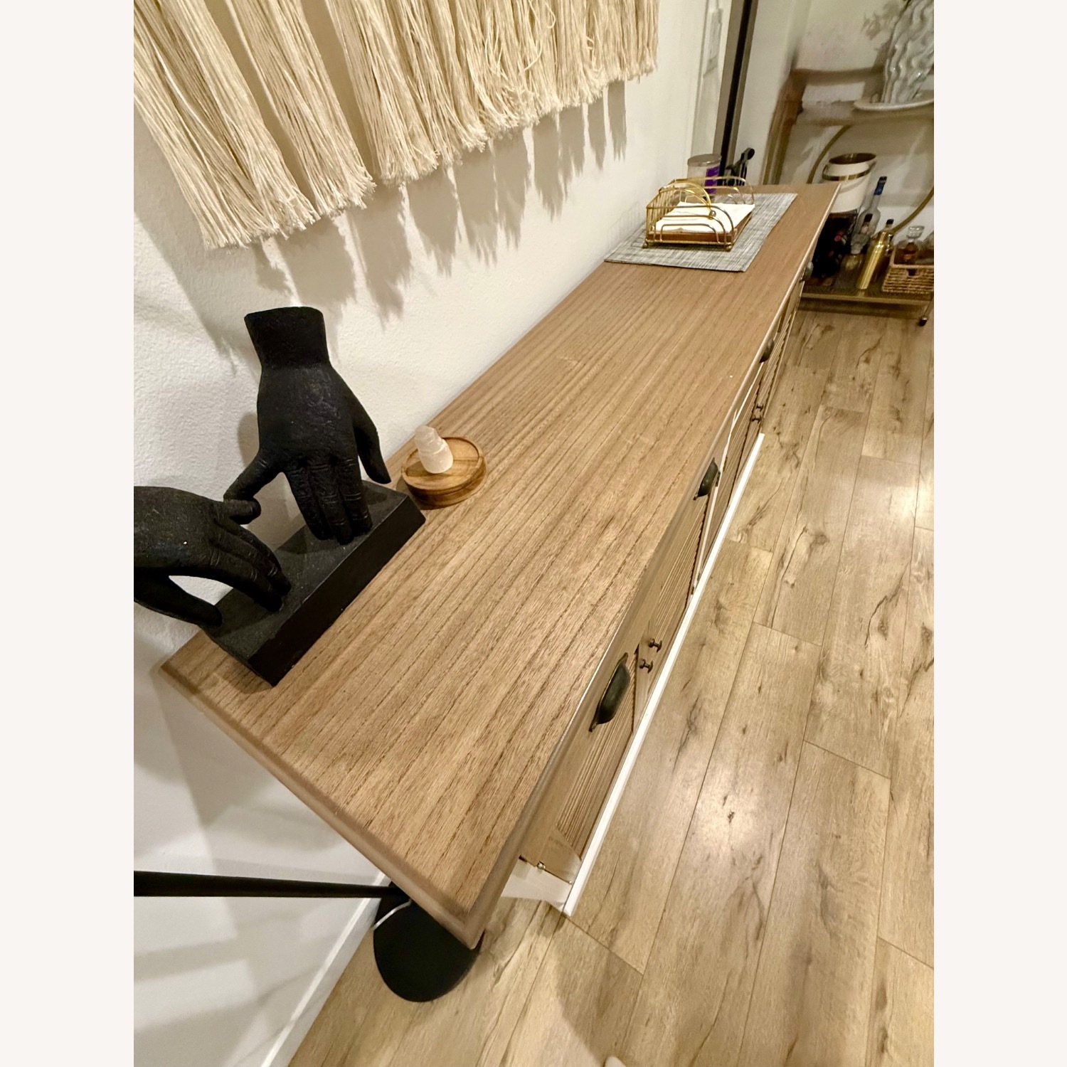 Home Depot Light Brown Wood Sideboard - image-3