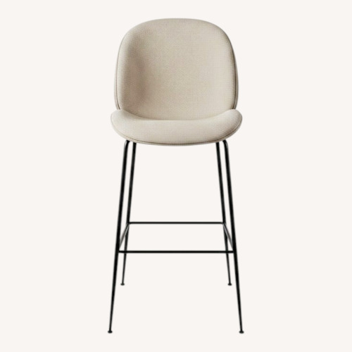 Used West Elm Ivory Velvet Counter Stools- set of 3 for sale on AptDeco