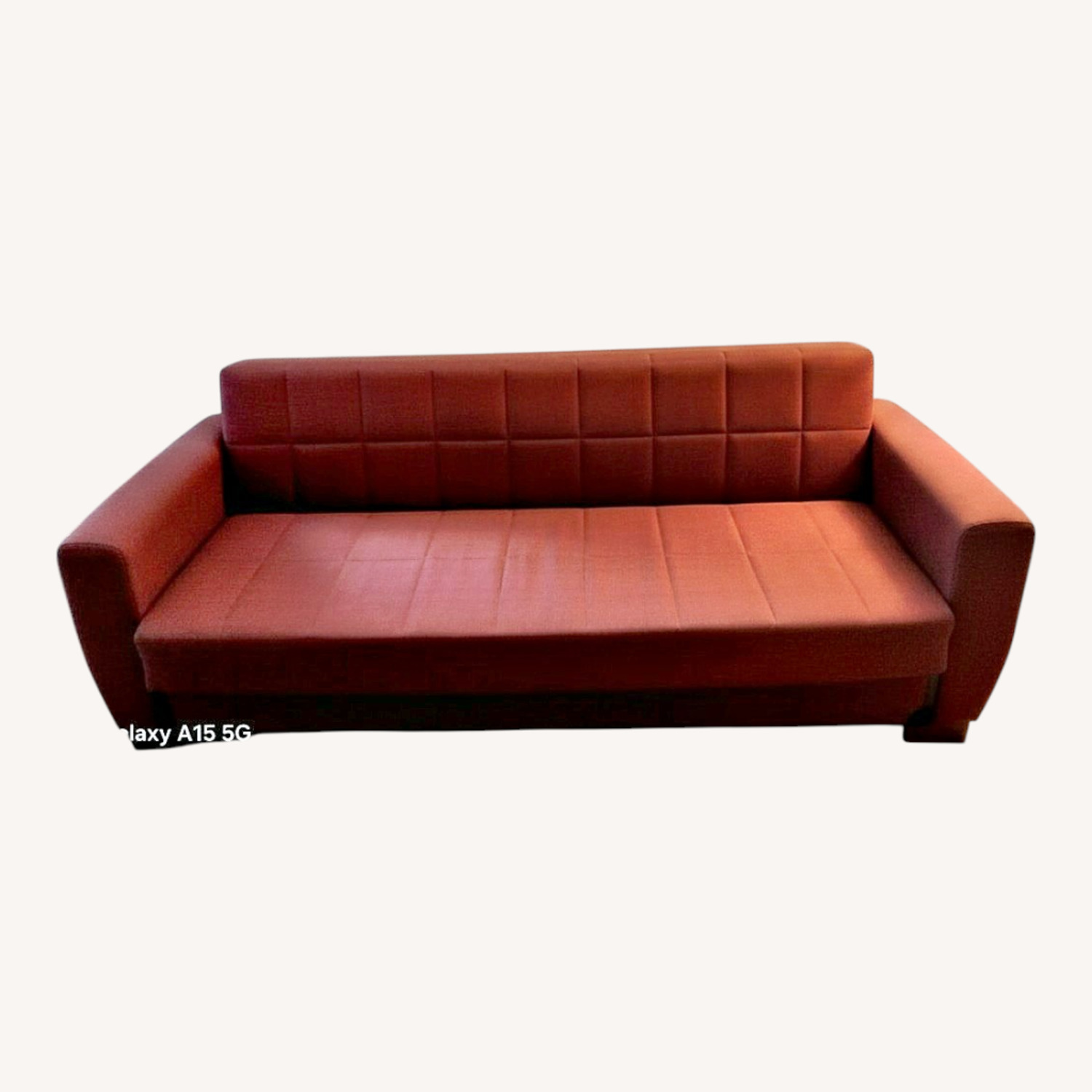 Red Fabric Sleeper Sofa - image-0