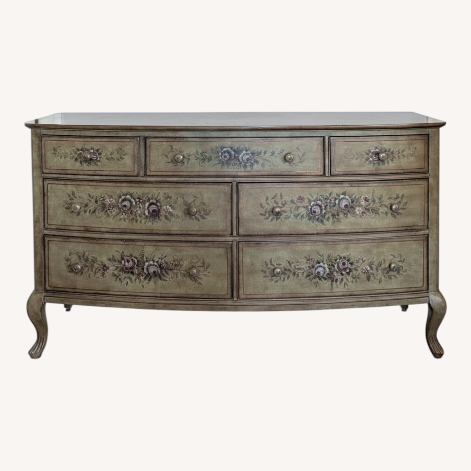 Domain Furniture Hand Painted Brown Dresser - image-0