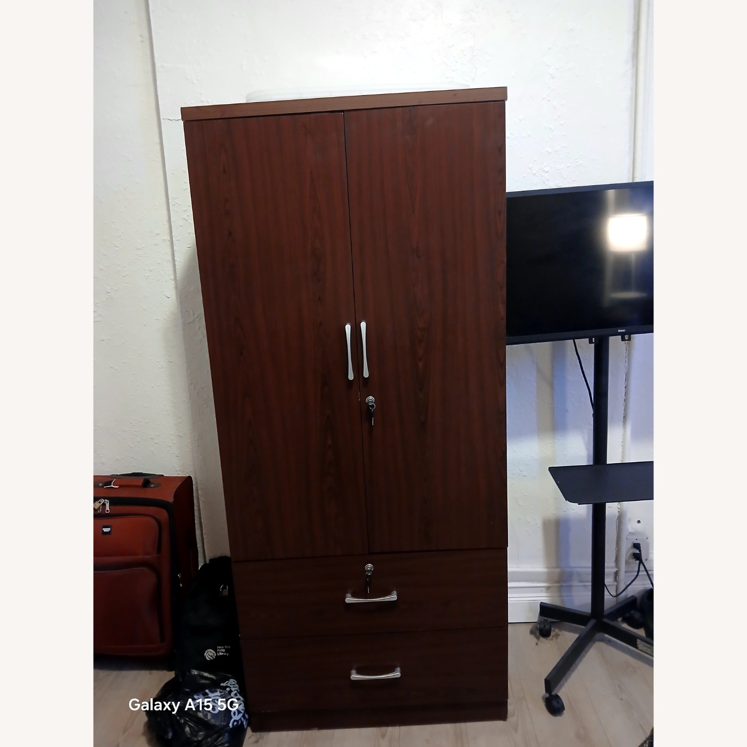 Red Wood Armoire - image-1