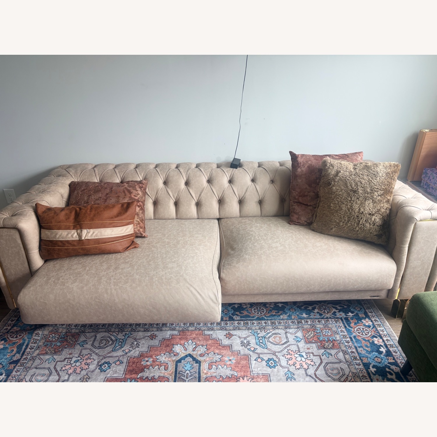 Sophisticated Bellona Cream Sleeper Couch - image-2